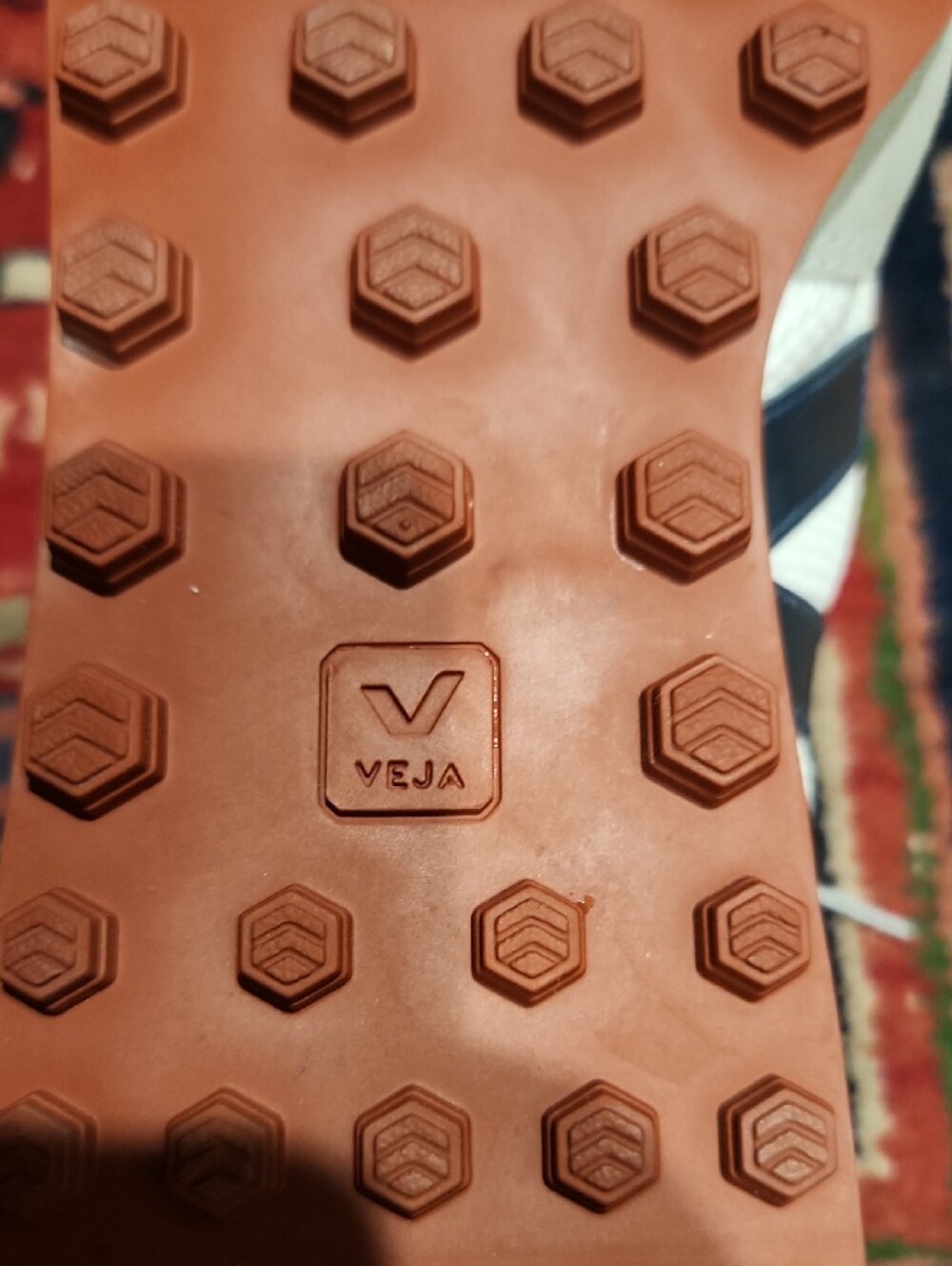 Veja White Sneakers with Gray Laces and Navy Logo - Picture 5 of 8
